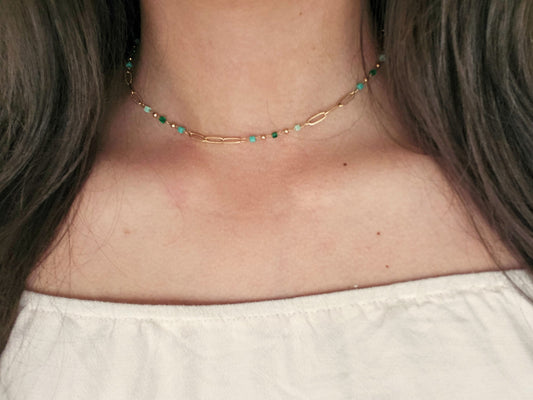 Green Chain Necklace